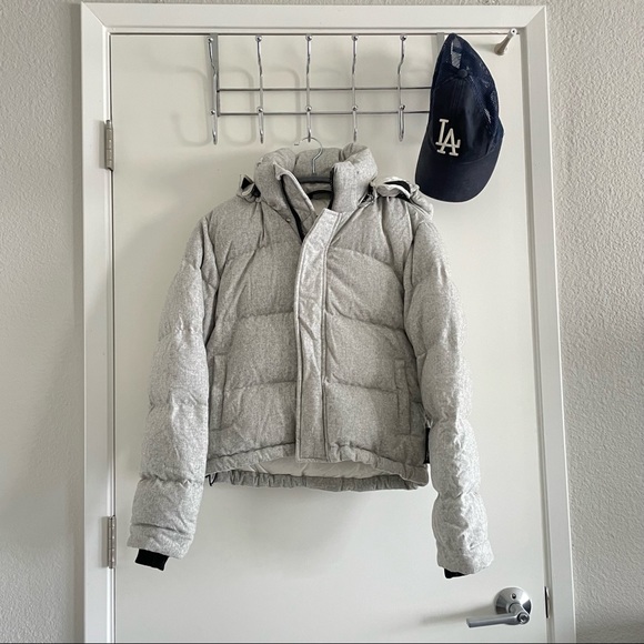 TNA Aritzia Super Puff XXS Wool Tech Grey - Picture 4 of 7